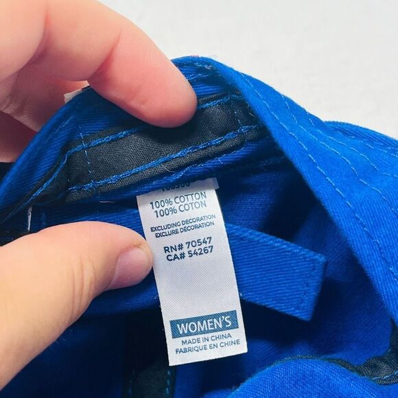 Fan Favorite Baseball Cap Royal Blue Chicago Cubs Sequined Womens Adjustable - Picture 8 of 8